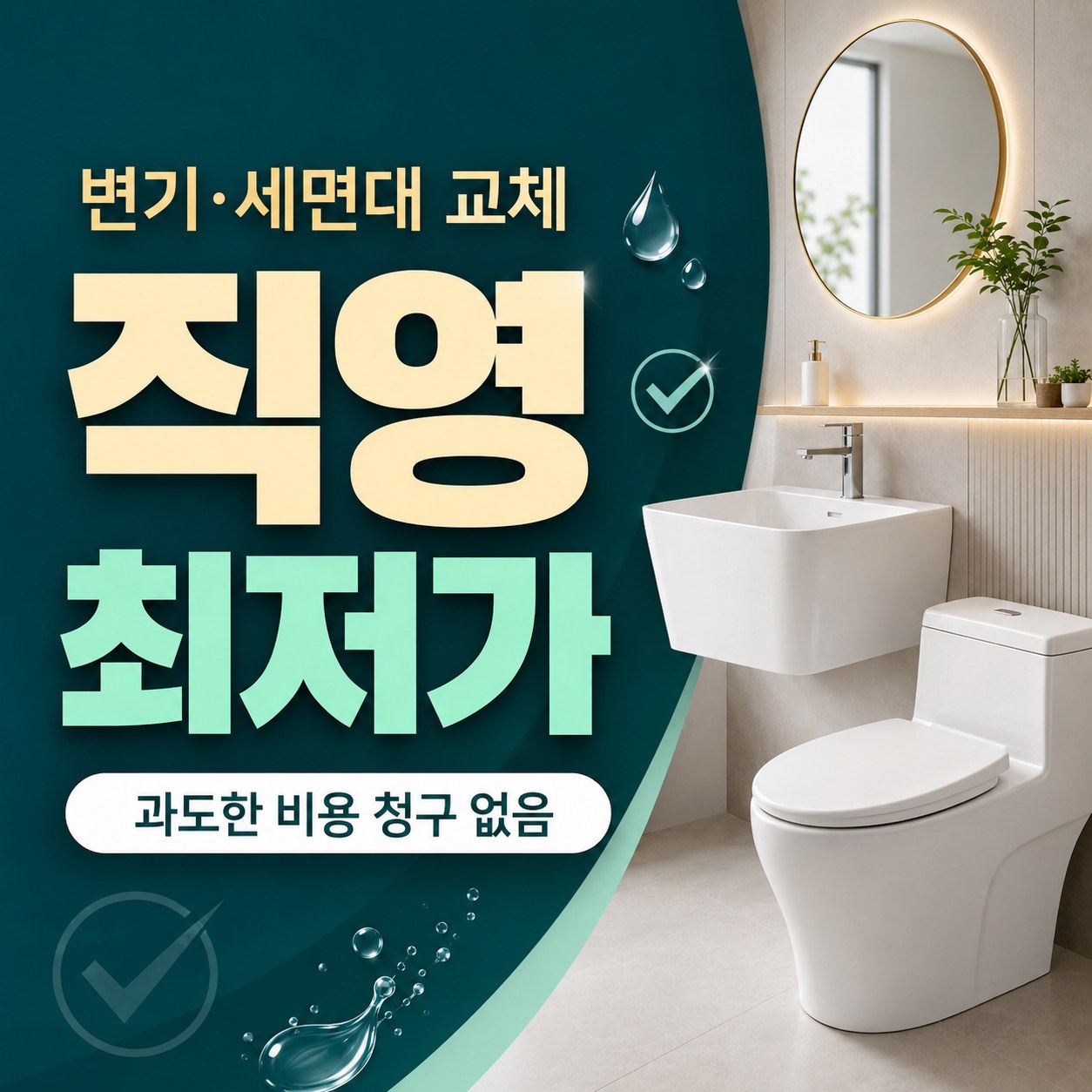 포항 변기·세면대·수전 교체 업체 20년 경력 숙련 기사 시공